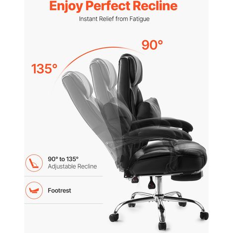 Chaise de Bureau avec Repose-pieds Fauteuil de Direction (1/5)