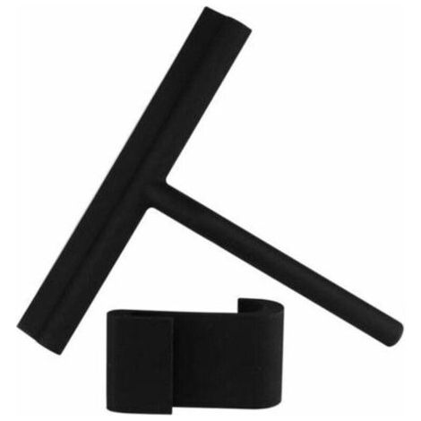 Raclette para el baño de silicona, modelo Mola negro (1/4)