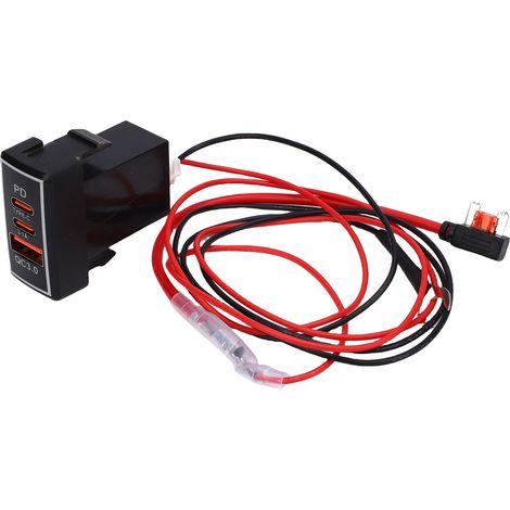 Presa di corrente per auto USB QC3.0 di tipo C, caricabatterie rapido di ricambio per FJ Cruiser Tacoma LX470 serie 100. (1/5)