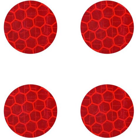 Adesivi Rifrangenti Cerhi, 4 pz - Colore: ROSSO