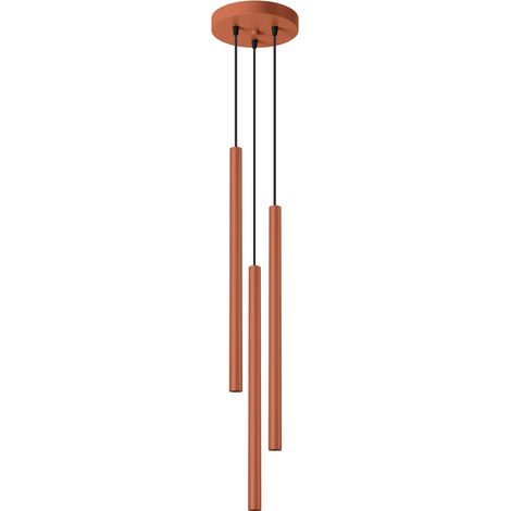 Suspension moderne Pastelo ocre rouge Ø20 3 tubes G9 (1/5)