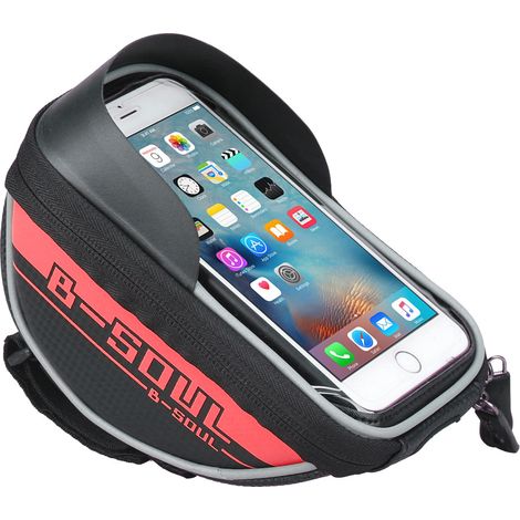 Sacoche de vélo, sacoche de selle, sacoche étanche pour téléphone, accessoires VTT, sacoche avant (1/5)