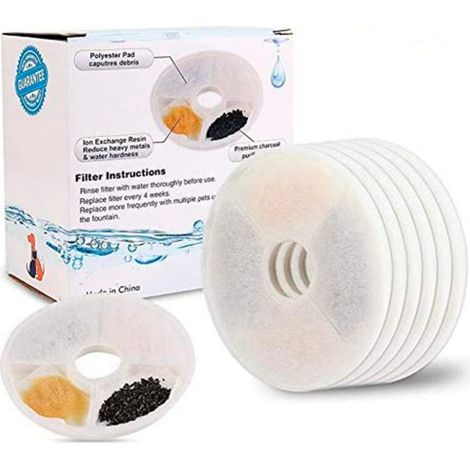 Filtre de rechange pour fontaine à eau pour chat Filtre pour fontaine à eau pour chat Pet Catit Flower Fountain 12 PCS