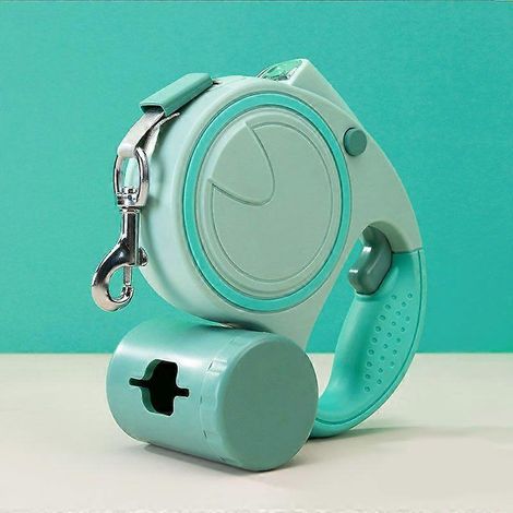 Laisse rétractable verte pour chien, extensible automatiquement, en nylon, pour chiots, durable, 5 m - laisses (1/5)