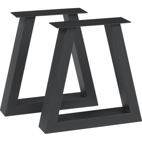 Set de 2 patas de mesa Greiling 40x40 cm - Negro [en.casa] (1/5)