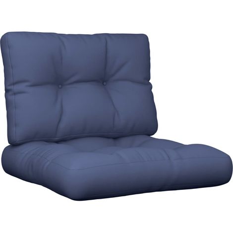 Maison Exclusive - Palettenkissen 2 Stk. Marineblau Stoff