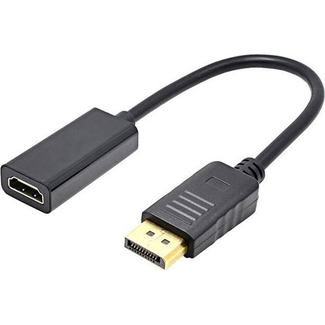 Adaptateur DisplayPort vers HDMI - 1080P - Audio 7.1 Canaux - Connecteurs Dorés - Pour Ordinateur et Téléviseur - 1 Pièce (1/5)