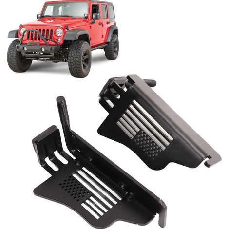 Verbesserte vordere Radmuttern, Türscharniere aus Metallstahl und Fußstützen (werden paarweise verkauft, links und rechts) passend für Jeep Wrangler JL 2DR JLU 4DR 2018-2021 (Teilenummer: WRMY-1226) (1/5)