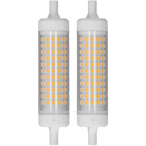 2pcs R7S 118mm LED Bulb Dimmable 15W 154 LEDs Double Ended Spotlight for Home Night Advertising Lighting Warm Light 220V (1/5)