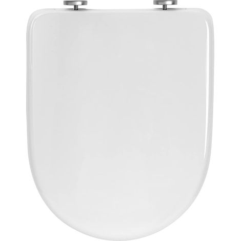 WOLTU Tapa de WC Tapa de Inodoro Asiento de Inodoro Bisagra de Cierre Suave Instalar Rápida Antibacteriano C