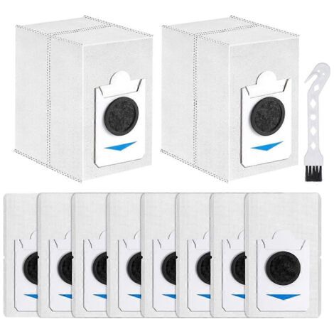 Lot de 10 sacs �� poussi��re pour aspirateur robot ECOVACS Deebot X2 COMBO T30S.