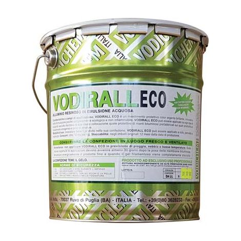 Alluminio Resinoso Vodirall Eco Vodichem Base Acqua Argento Lt 10