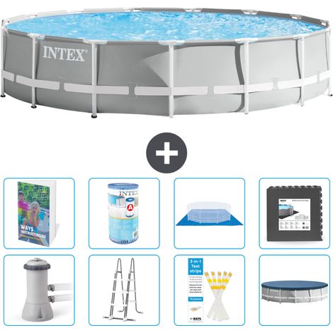 Prism Frame Pool Rund - 457x107 cm - 9-teilig S563