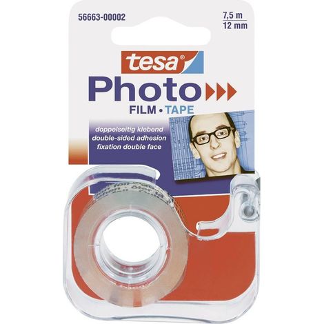 Tesa Cinta Adhesiva de Doble Cara Transparente 12 mm x 7,5 m