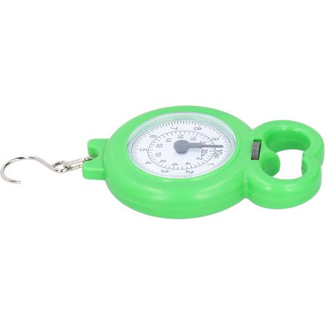 Mini balance à ressort, balance domestique portable de haute précision de 10 kg avec crochet pour la livraison express et les courses, petite balance, verte. (1/5)