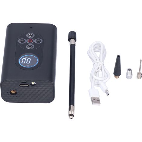 Gonfleur de pneus portable sans fil 150PSI, compresseur d'air rechargeable avec arrêt automatique et lampe LED pour voiture et moto (1/5)
