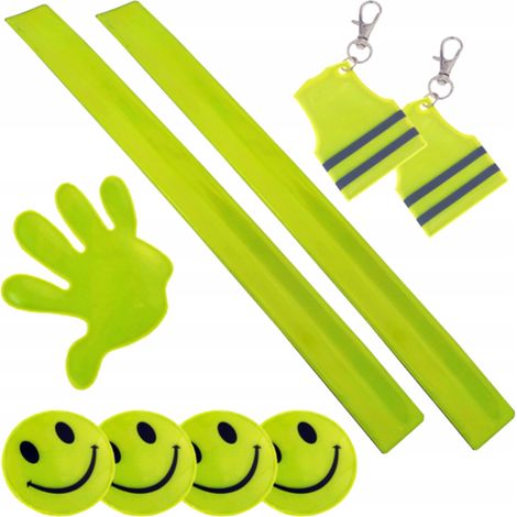 Kit de reflectores para bicicleta Carcommerce, brazaletes, emblemas, pegatinas, llavero (1/4)