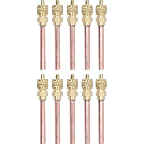 10 pezzi da 1/4 " SAE Valvola di non ritorno in ottone, aria condizionata R12 R22 R. 134, accessori di riempimento HVAC (1/5)