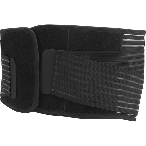 Ceinture de soutien lombaire respirante à compression avec plaque d'acier, taille M, noire (1/5)