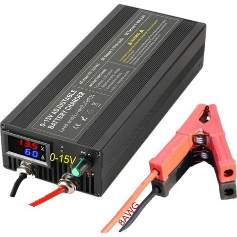 Chargeur de batterie lithium, courant réglable, compatibilité polyvalente, DL60A-C (1/2)