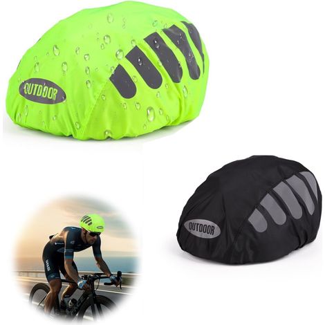 Housse de pluie 2 pièces pour casque de vélo - Protection - Casques de vélo - Housse de pluie réfléchissante pour casque-AquaForge (1/5)