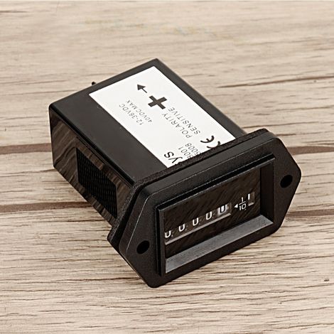 Compteur horaire moteur 12-36V pour camion, bateau, voiture, tracteur (1/5)