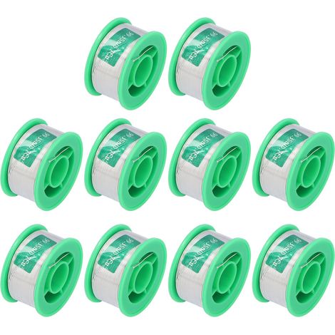 Fil écologique 0,8 mm 100 g, lot de 10 bobines de soudure sans plomb, usage électronique et bricolage, qualité professionnelle (1/5)
