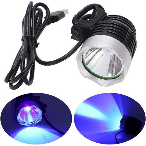 Lampe torche UV USB K-339 avec lampe ultraviolette à polymérisation à l'huile verte et double noyau de lampe (1/5)