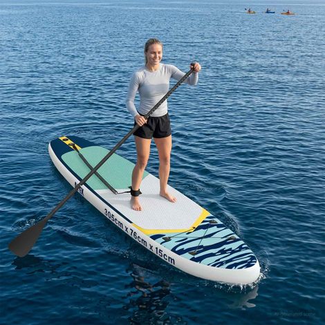 Teenpull – Aufblasbares Stand Up Paddle Board APEX 305 x 76 x 15 cm Blau