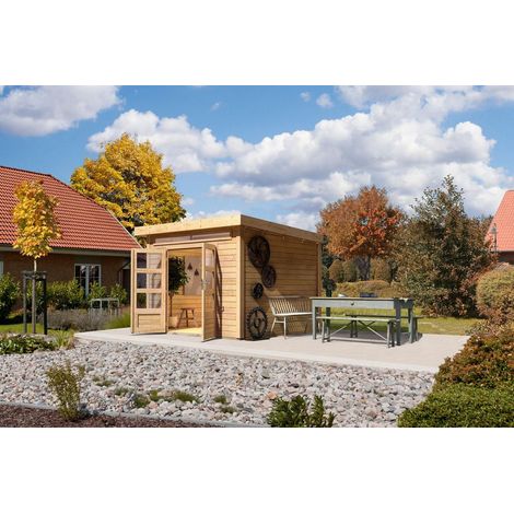 Farge 6 naturbelassen Flachdachhaus 2,74x2,74x2,34 m