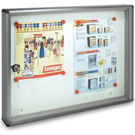 BACHECA FONDO MAGNETICO ALUBOX BC2 55X5X40 ARG