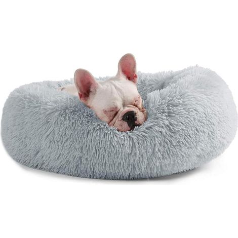 Lit Rond pour Animaux de Compagnie pour Chats, Chiots et Chiens de Taille Moyenne, Coussin en Peluche Doux, chenil, lit Chaud pour Chien, Beignet, canapé, Sac de Couchage d'hiver, lit pour，8080CM (1/5)