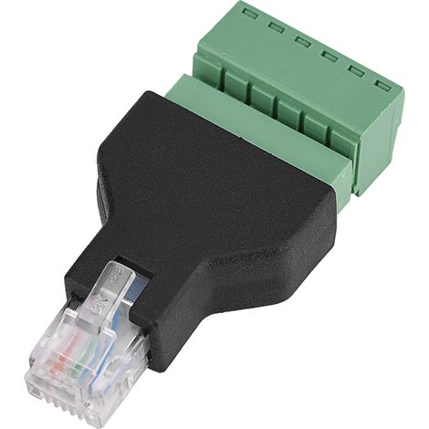 1 pièces Ethernet RJ12 6P6C mle à 6 broches connecteur adaptateur bornes à vis.