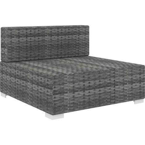 Maison Exclusive - Modular-Sofa-Mittelteil 1 Stk. + Auflagen Poly (1/5)