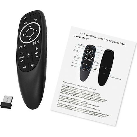 Sprachgesteuerte Air Mouse mit Gyrosensor, Fernbedienung und Hintergrundbeleuchtung für Smart-TV-Box