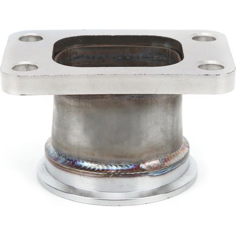 Turbo T3 4-Loch-auf-2,5-Zoll-V-Band-Adapter, Edelstahl-Umrüstflansch, Hochleistungs-Universalanschluss. (1/5)