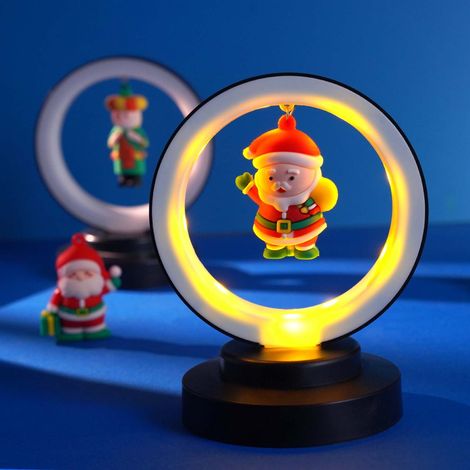 Veilleuse De Noël - Veilleuse Led Intérieure Avec Abat-Jour En Plastique - Pour Décoration D'Intérieur Arbre De Noël Chambre Enfant - 1 Pièce (1/2)