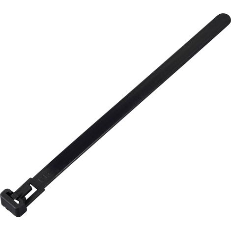 TRU COMPONENTS TC-13340648 TC-RT-150-7.6-B Serre-câble 150 mm 7.6 mm noir réouvrable, résiste aux pr (1/3)