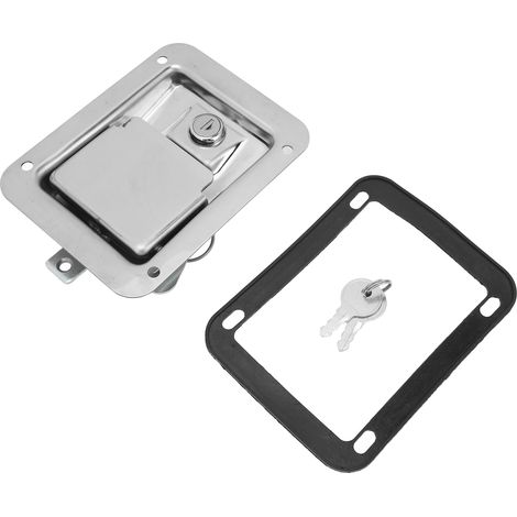 Coffret à outils encastré avec verrouillage à palette et 2 clés pour armoire électrique de remorque, camion ou camping-car
