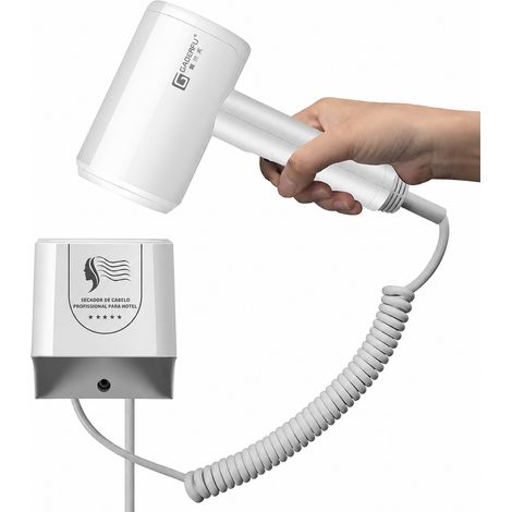 Sèche cheveux mural compact 1300 W séchage rapide usage maison (1/5)