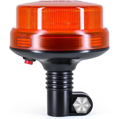 Orangefarbene LED-Rundumleuchte, gelbe LED-Warnleuchte (12–24 V) und 7 Beleuchtungsmodi für Fahrzeuge wie Gabelstapler, Golfwagen, UTVs, Pkw, Busse usw.