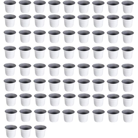 75 pots de fleurs en plastique pour pépinière, rempotage et décoration de jardin (1/5)