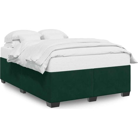 Maison Exclusive - Giroletto senza Materasso Verde Scuro 140x190 cm in Velluto (1/5)