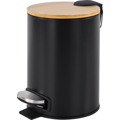 Teesa 3-Liter-Badezimmerkorb, Edelstahl, schwarz