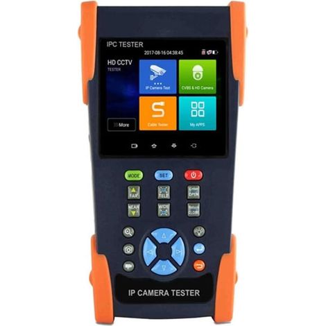 Testeur de vidéosurveillance prenant en charge la caméra IP Testeur De Caméra IP 3.5 Pouces, Testeur De Caméra Analogique, Testeur De Vidéosurveillance De Sécurité Avec RJ45 TDR POE 4K H.265 (1/4)