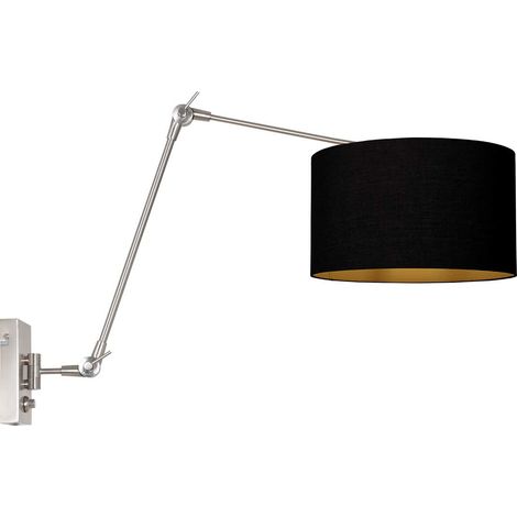 Steinhauer - wandleuchte - Prestige Chic - stahl - leinen metall