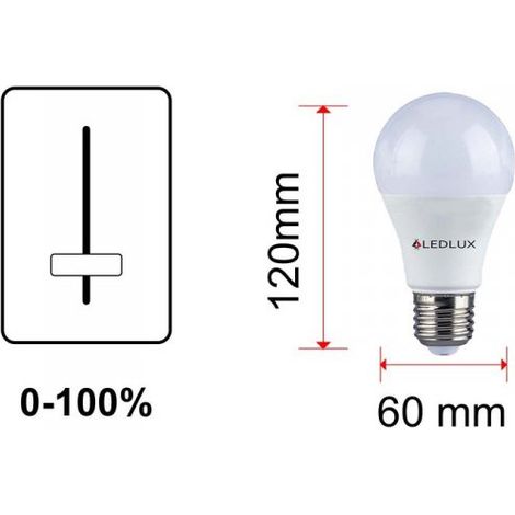 2 PZ Lampada Led E27 Dimmerabile Triac Dimmer 12W 220V Bianco Caldo 3000K 1050 Lumens (1/3)