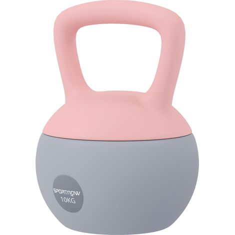 Pesa Rusa 10 kg Kettlebell Relleno de Arena Metálica Mango Antideslizante 21x21x30cm