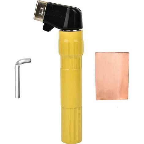 Porte-électrode Outil de soudage 400Amp Tige d'arc à souder Pince à électrode de soudage (Jaune) (1/5)