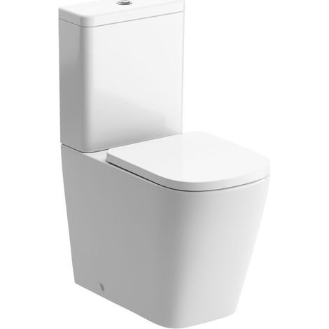 Signature Poseidon Close Coupled Rimless Toilet with Push Button Cistern - Soft Close Seat (1/5)